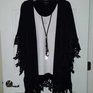 Stella and Dot Black Kimono 1X